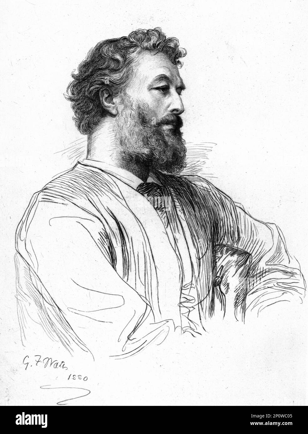 'ir Frederick Leighton, P.R.A.'. De "Modern Artists" par F. G. Dumas. [J.S.Virtue & amp; Co Ltd, Londres, c1880] Banque D'Images