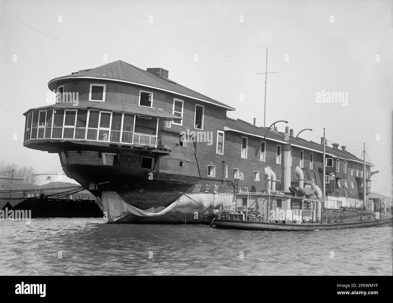 ÉTATS-UNIS Franklin, utilisé comme navire d'entraînement - amiral Farragut's Flagship, 1916. Amiral David Glasgow Farragut, désaffecté et vendu en 1915. Banque D'Images