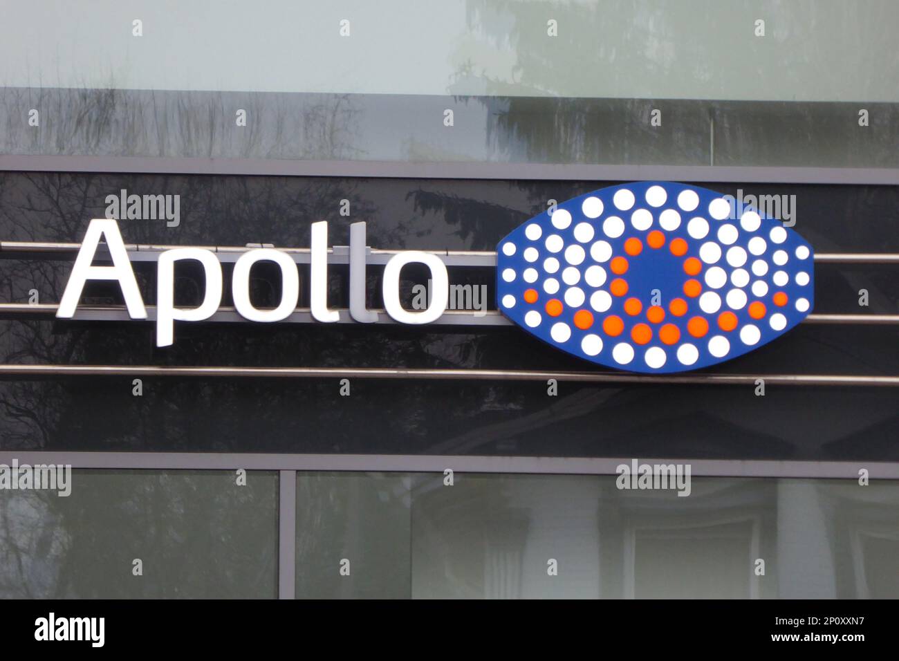 Apollo Optik Kette / Geschaft / Augenoptik-Unternehmen / Laden / logo / Symbol Banque D'Images