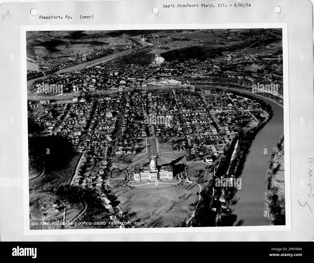 Kentucky - Frankfort par Hickman, Photographie aérienne. Banque D'Images