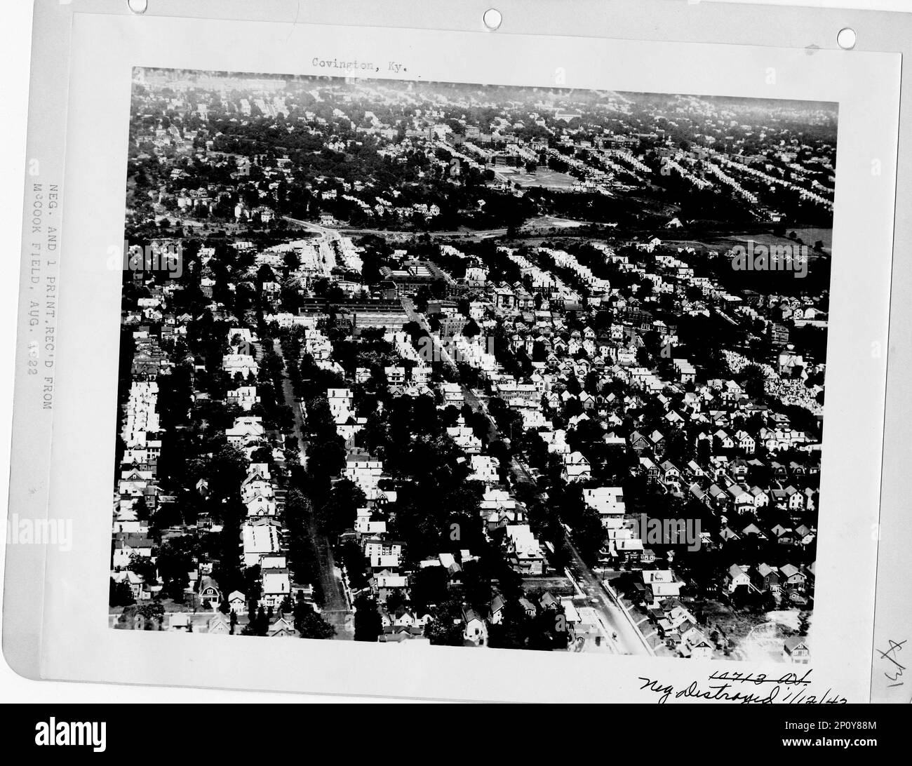 Kentucky - Frankfort par Hickman, Photographie aérienne. Banque D'Images