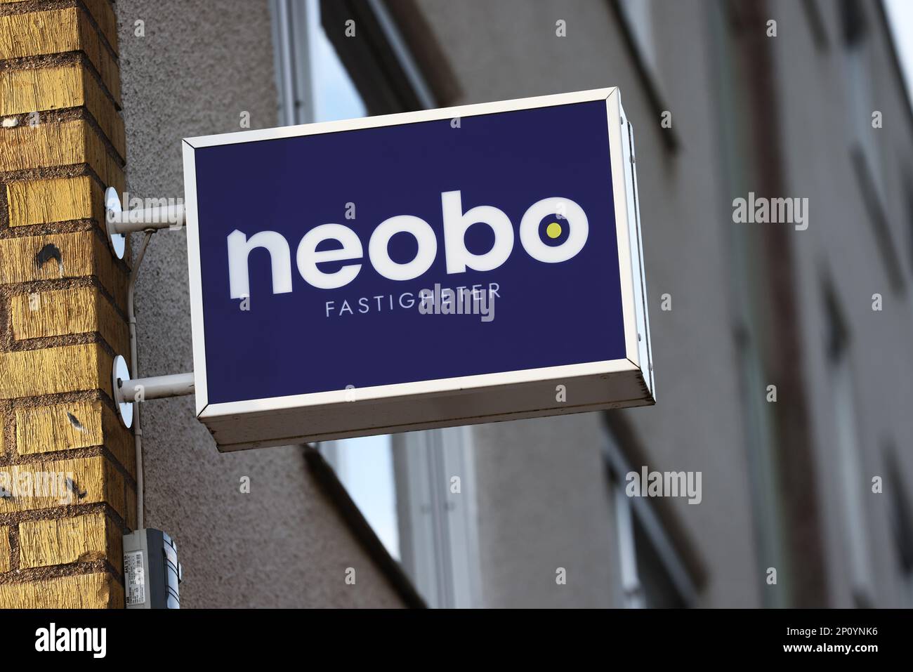 Propriétés Neobo (en suédois: Neobo fastigheter AB). Banque D'Images