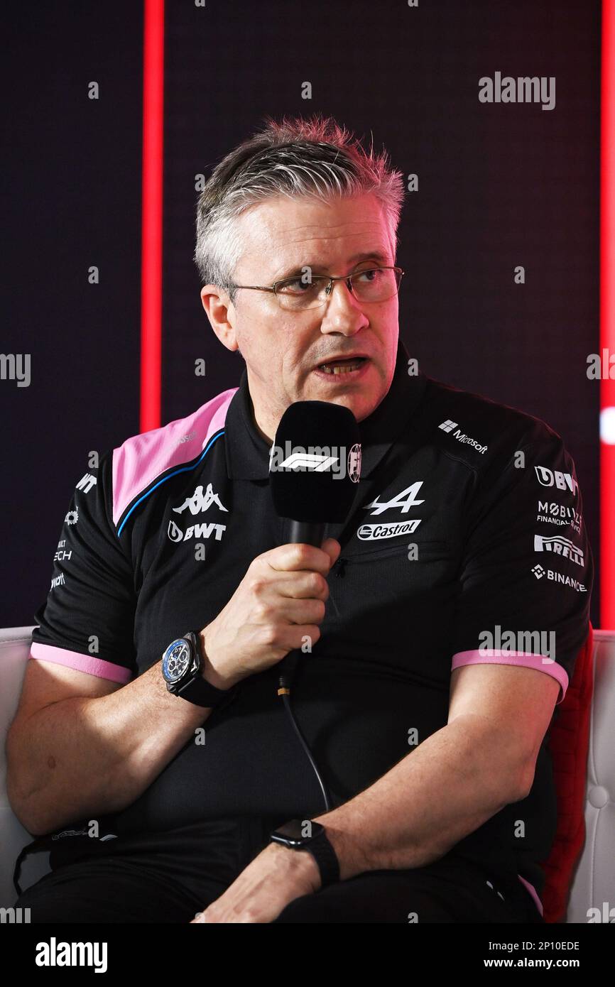 Pat Fry (GBR) Alpine F1 Chef de l'équipe technique à la Conférence de presse de la FIA. 03.03.2023. Championnat du monde de Formule 1, Rd 1, Grand Prix de Bahreïn, Sakhir, Bahreïn, Le crédit photo de la journée d'entraînement devrait se lire comme suit : Images de l'association XPB/presse. Banque D'Images