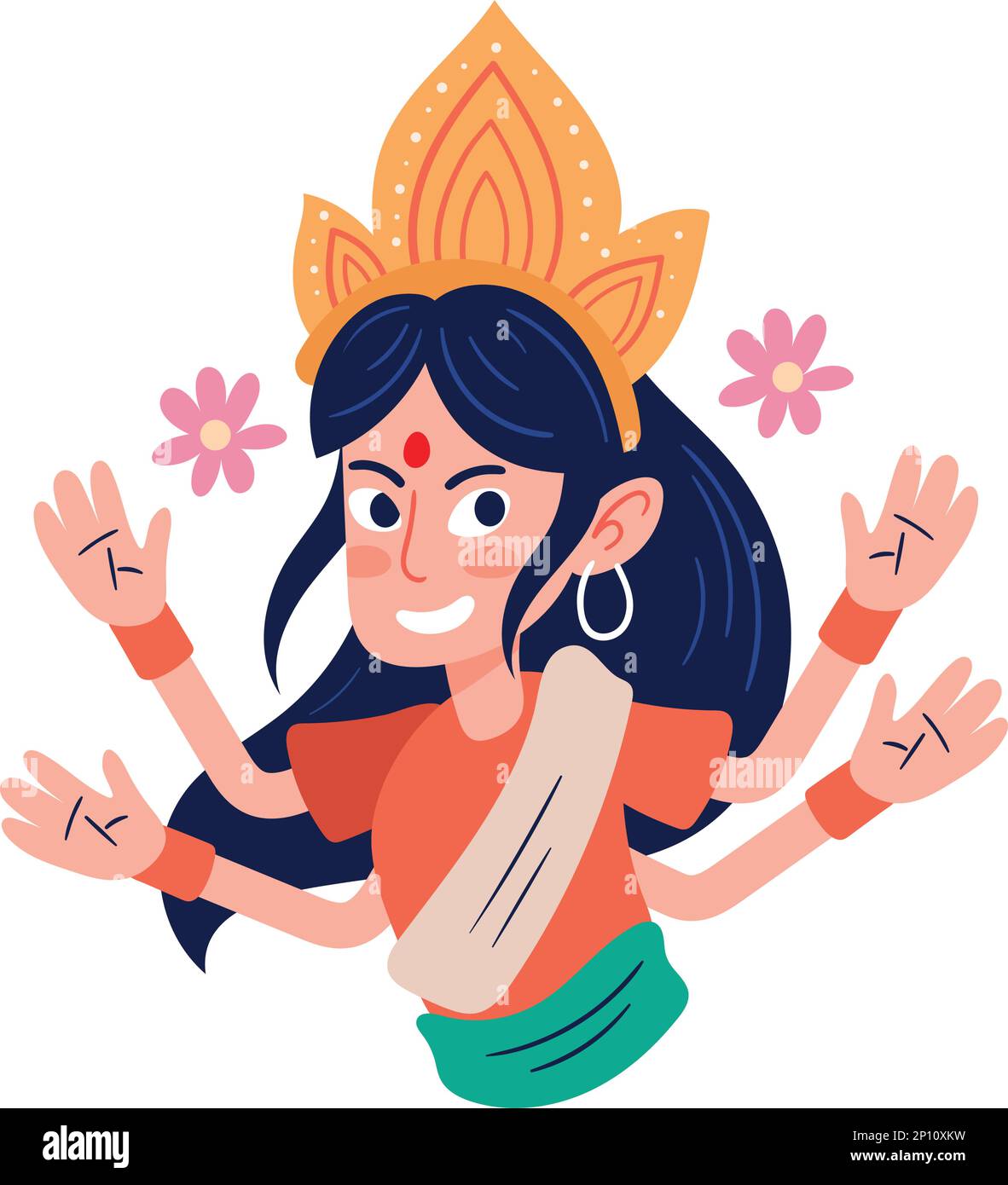 la déesse indienne kali Illustration de Vecteur