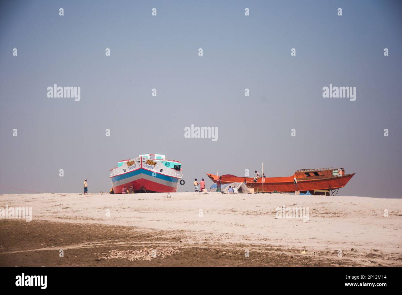 Photos de la rivière padma vue latérale au Bangladesh. Banque D'Images