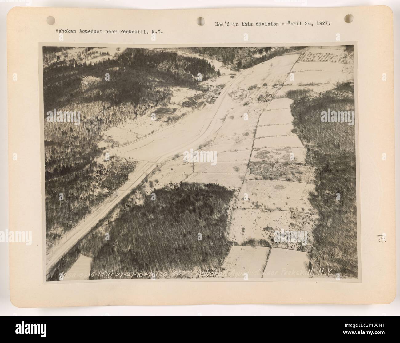 New York - Ashokan Aqueduct and Reservoir, Photographie aérienne. Banque D'Images
