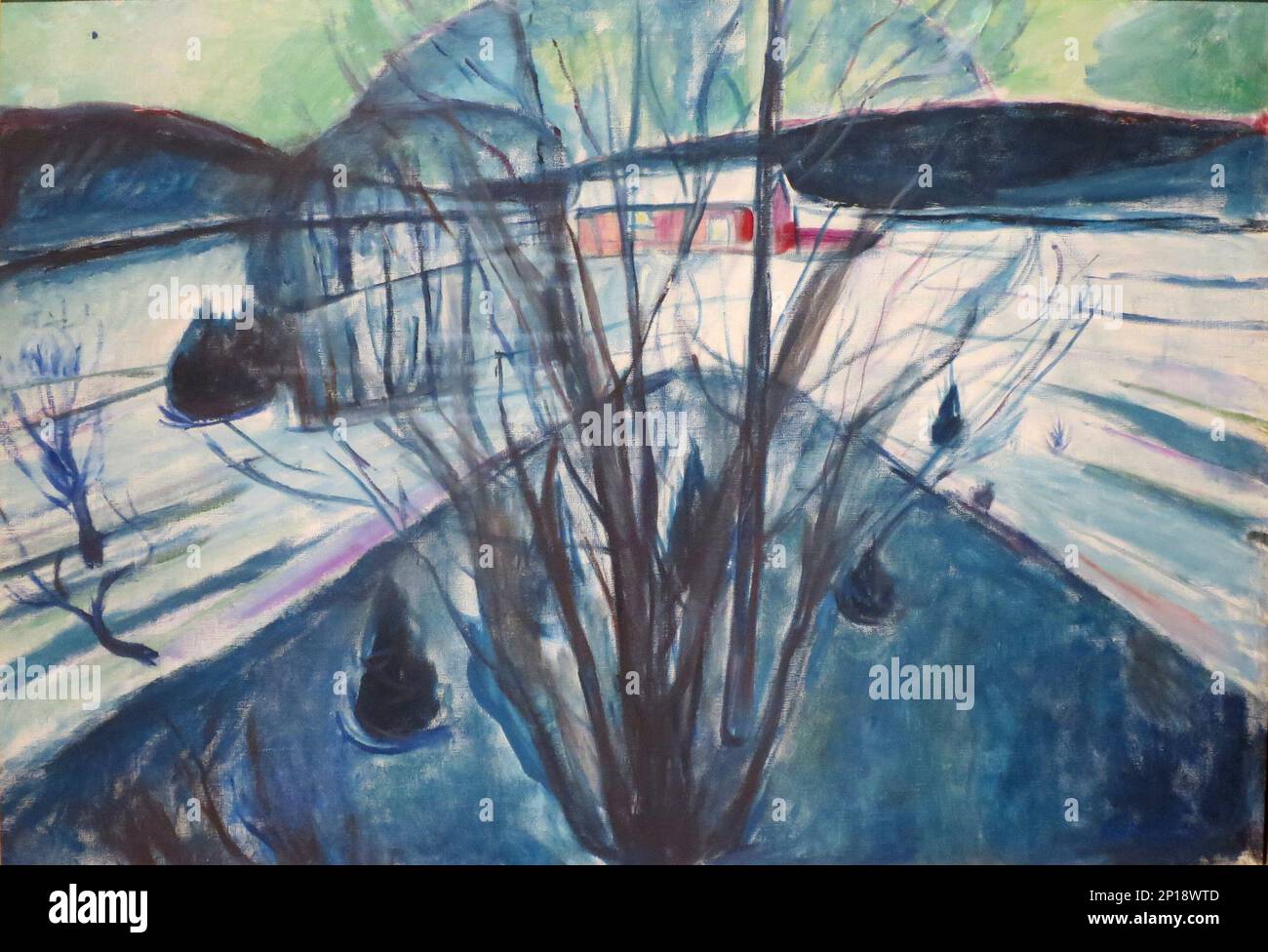 Nuit d'hiver, Ekely. Edvard Munch. 1930-1931. Banque D'Images