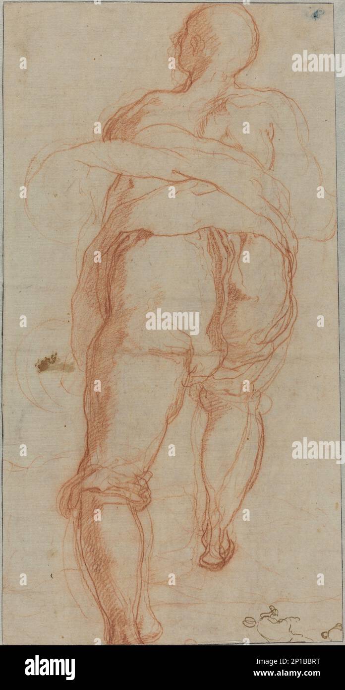 Un homme vu de derrière [verso], c. 1555. Banque D'Images