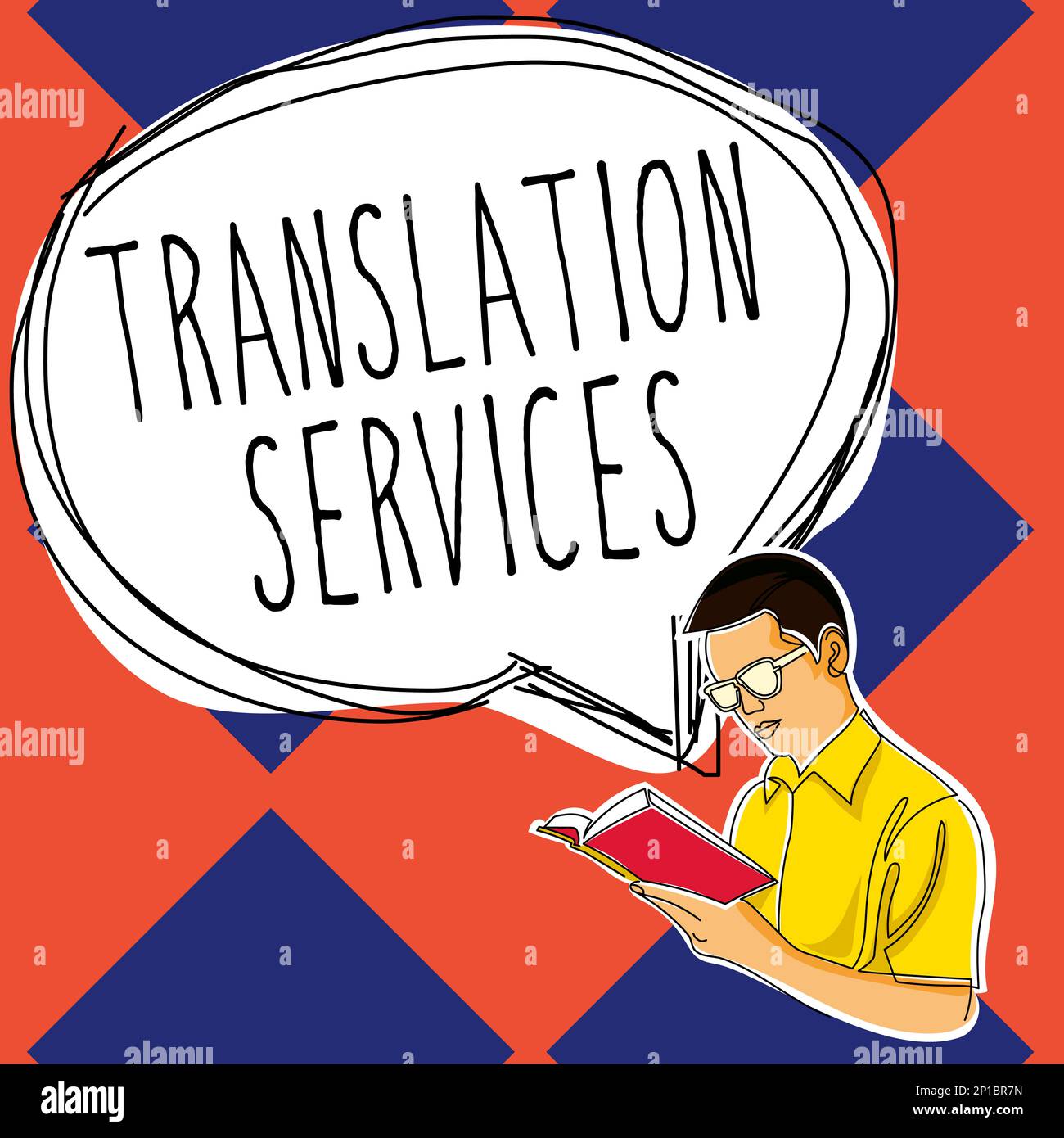 Légende de texte présentant les services de traduction. Organisation de  présentation commerciale qui permet aux gens de traduire leur discours  Photo Stock - Alamy