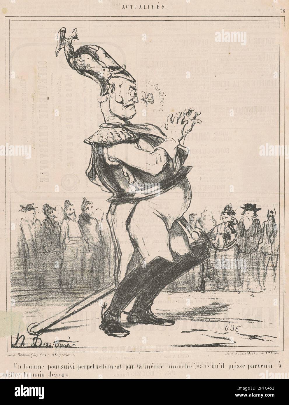 Un homme poursuivi ..., 19th siècle.Un homme poursuivi... Banque D'Images