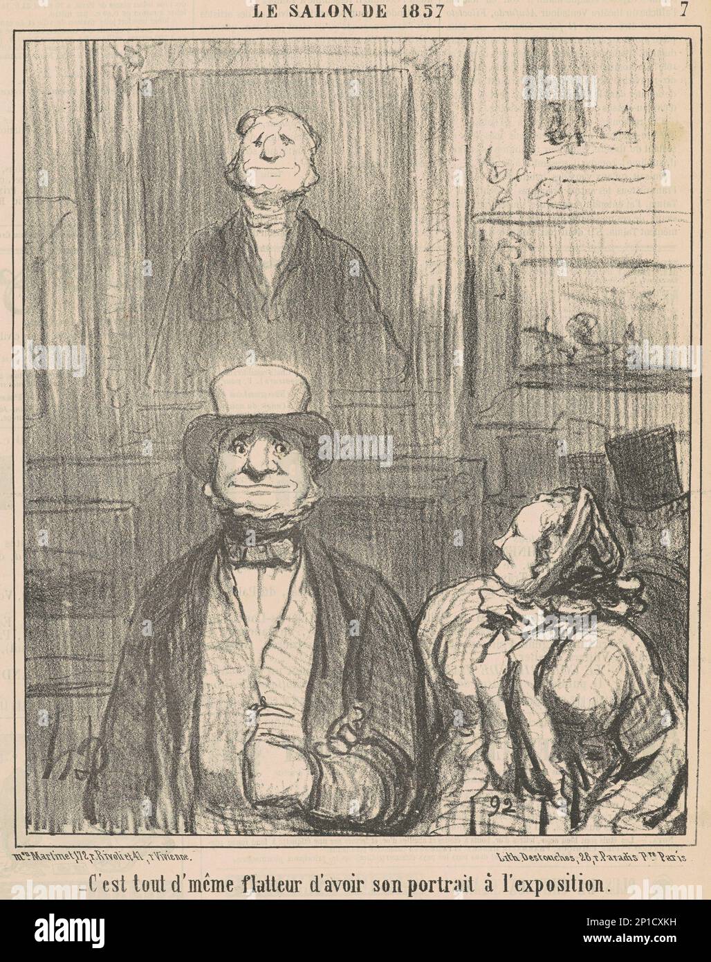 C'est tout d'être&#xea;me plat d'avoir ..., 19th Century.The salon of 1857 - il est encore flatteur d'avoir... Banque D'Images