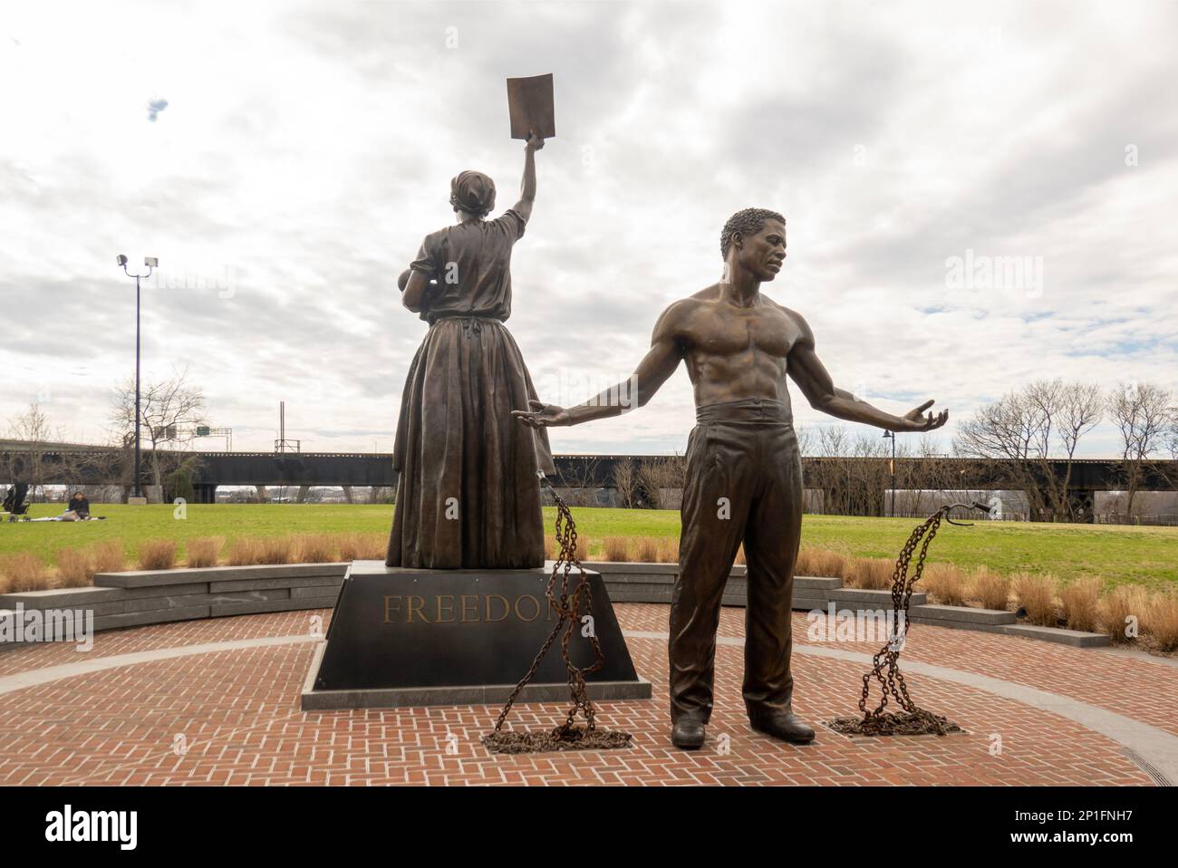 Monument de l'émancipation et de la liberté à Browns Island Richmond Virginia Banque D'Images