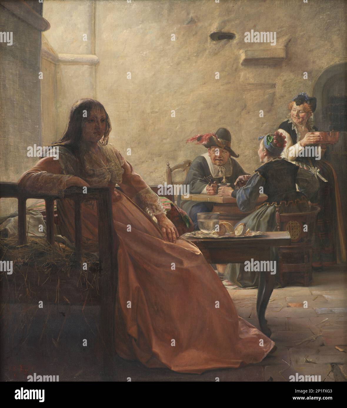 Leonora Christina dans la prison, 1870. Banque D'Images