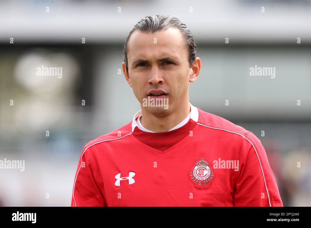 26 March 2016: Toluca's Omar Arellano (MEX). The Carolina RailHawks of the North American Soccer League hosted Deportivo Toluca Futbol Club of LigaMX at WakeMed Stadium in Cary, North Carolina in an international friendly club soccer match. Toluca won the game 3-0. (Photograph by Andy Mead/YCJ/Icon Sportswire) (Icon Sportswire via AP Images) Banque D'Images