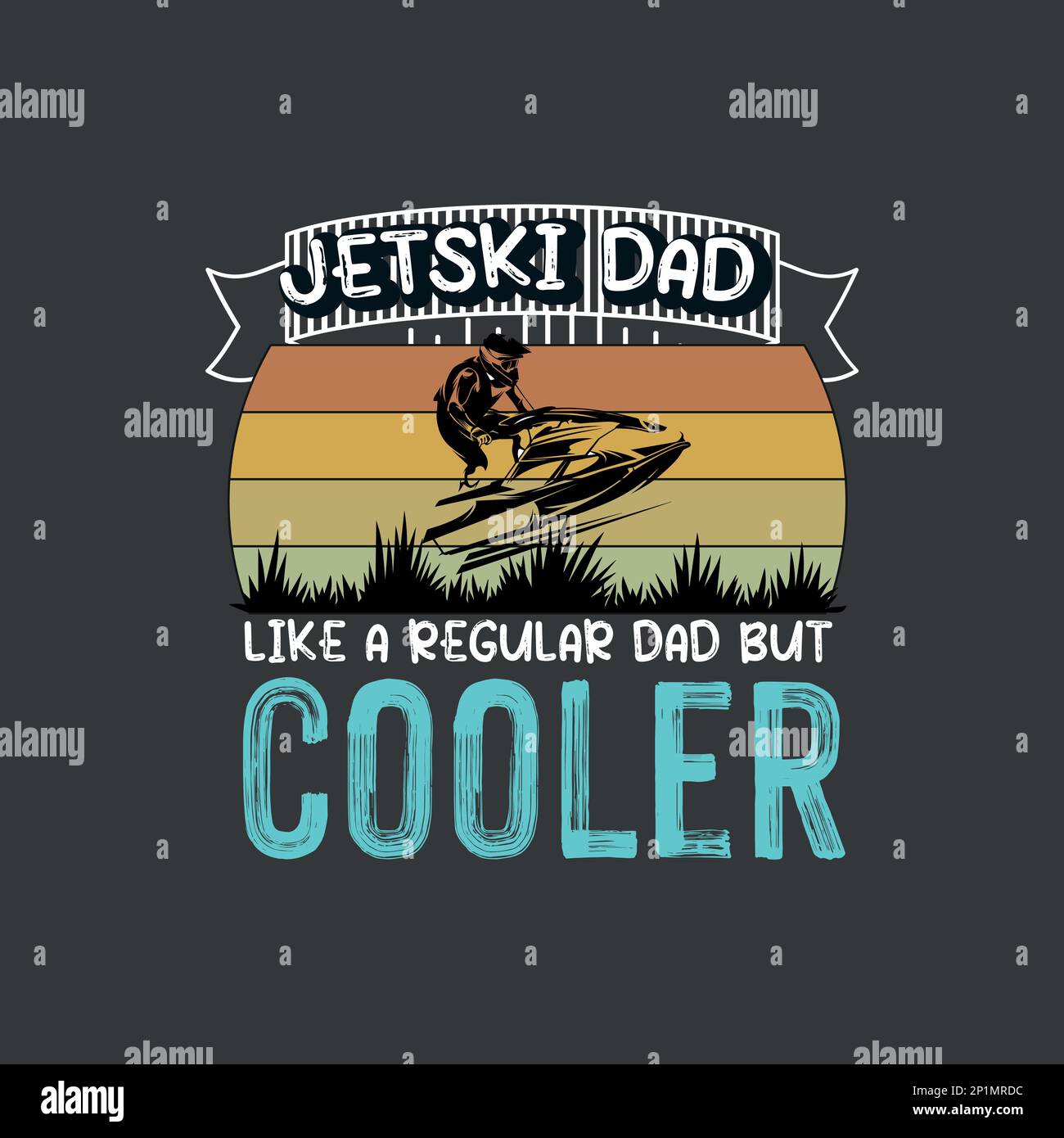 Jet ski Pad comme Un papa classique mais plus cool T-shirt design vecteur, jet ski, Vintage, Retro Illustration de Vecteur
