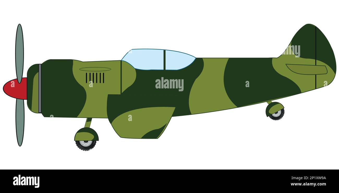 L'avion de chasse soviétique sur fond blanc est isolé Illustration de Vecteur