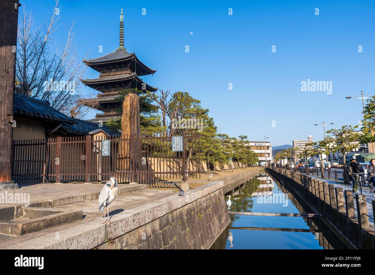 Kyoto, Japon - 03 mars 2023 : Pagode à cinq étages du Temple to-ji. Site du patrimoine mondial. Banque D'Images