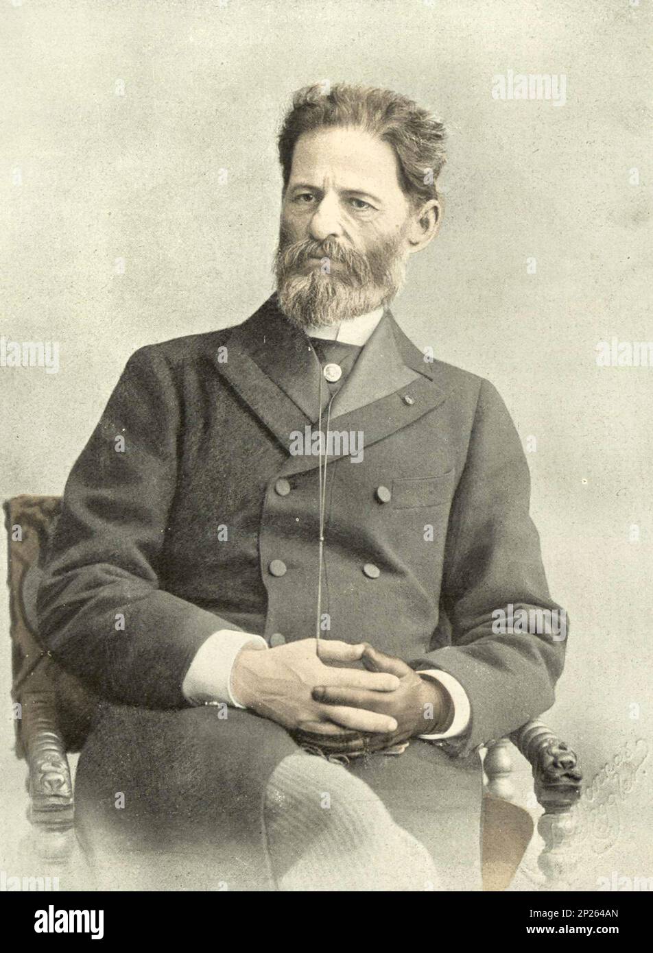 Portrait photo de Mark Antokolsky. Photo de 1902. Mark Matveyevich Antokolsky (1840 – 1902) est un sculpteur impérial russe d'origine juive lituanienne. Banque D'Images