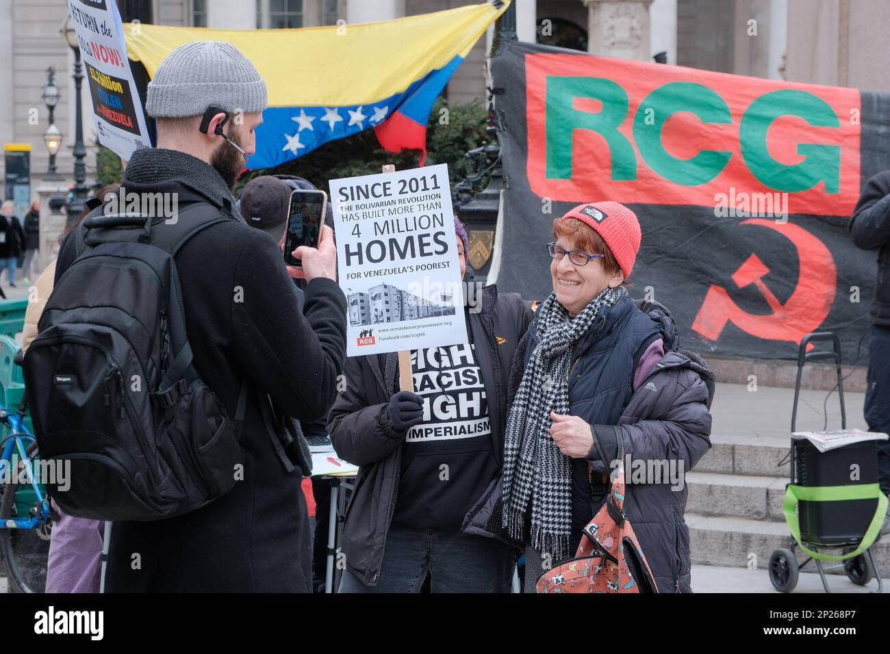 Threadneedle Street, Londres, Royaume-Uni, 4th mars 2023. Les manifestants ont fait campagne devant la Banque d'Angleterre à Londres pour exiger qu'ils retournent 1,2billion livres d'or appartenant au Venezuela. Crédit : Mark Lear/Alay Live News Banque D'Images