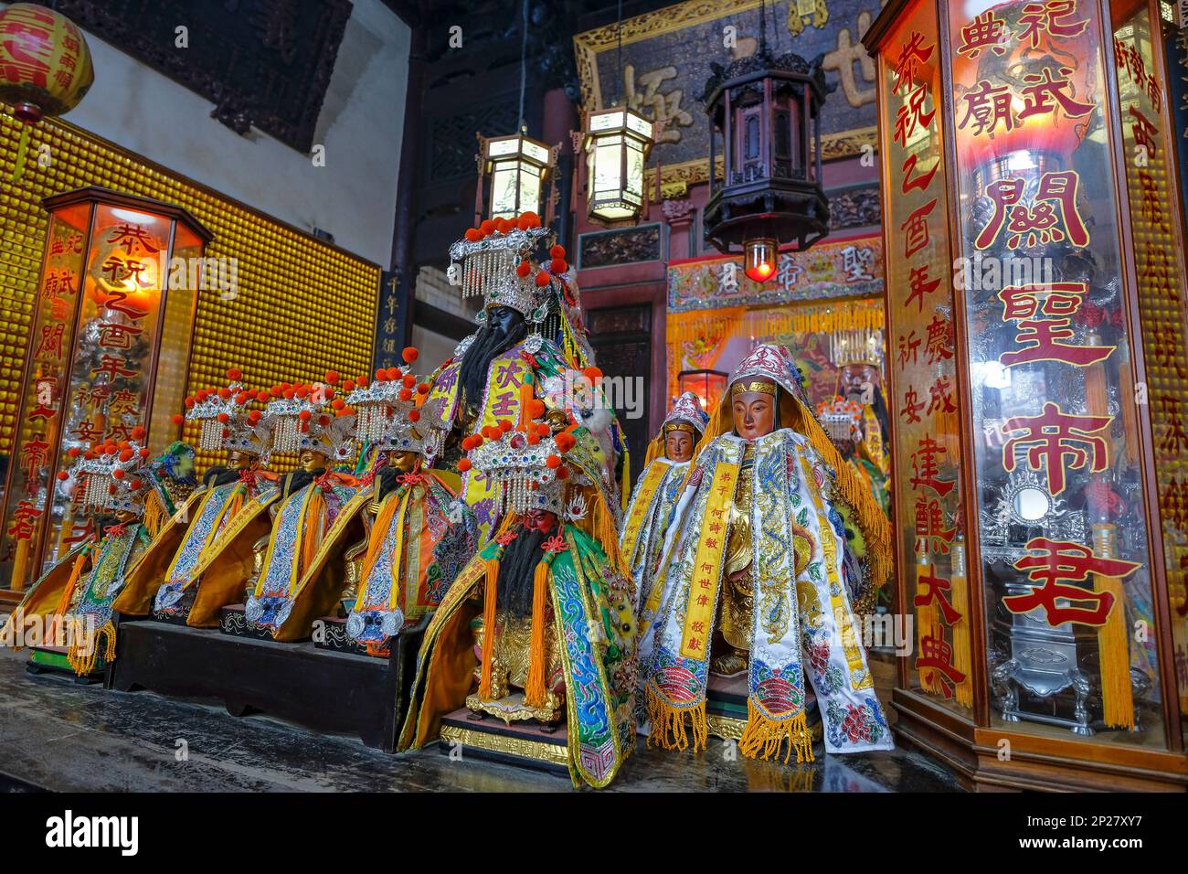 Tainan, Taïwan - 4 février 2023 : Temple du Dieu de la guerre à Tainan, Taïwan. Banque D'Images