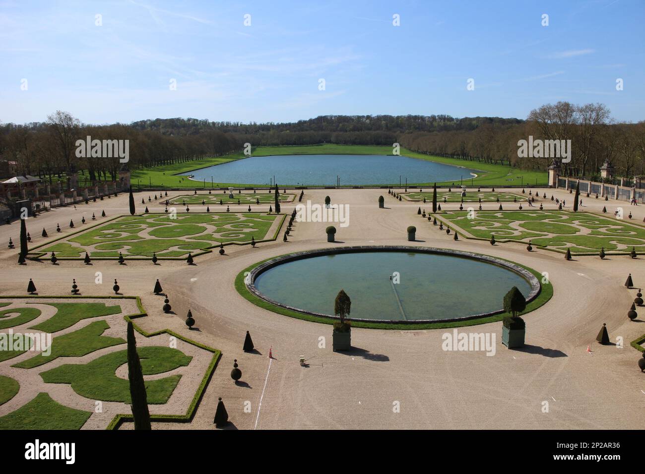 Le jardin du château de Versailles, Paris, France Banque D'Images