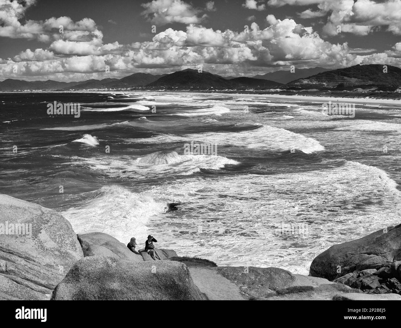 Praia Joaquina de Ponta do Retiro, Florianopolis Banque D'Images