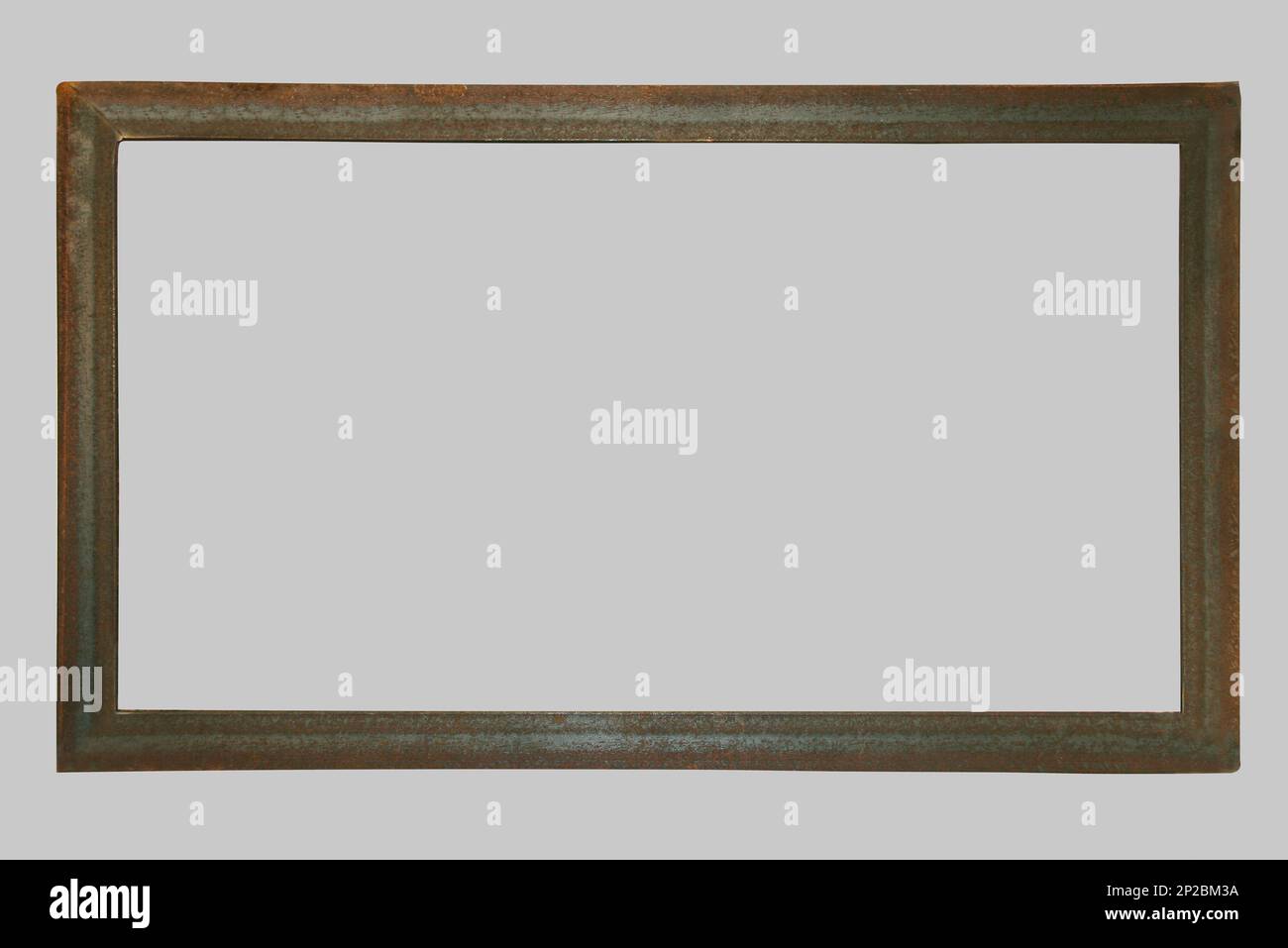 Cadre photo rouillé métal vieux texturé fer rouillé bord de cadre photo rouillé Banque D'Images