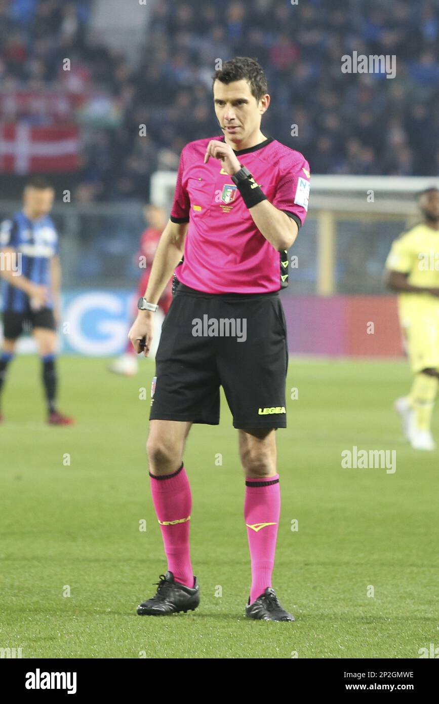 Bergame, Italie. 04th mars 2023. L'arbitre Davide Ghersini pendant Atalanta FC vs Udinese FC, 25Â° série Un match Tim 2022-23 au stade Gewiss - Atleti azzurri d'Italia à Bergame (BG), Italie, on 04 mars 2022. Crédit : Agence photo indépendante/Alamy Live News Banque D'Images