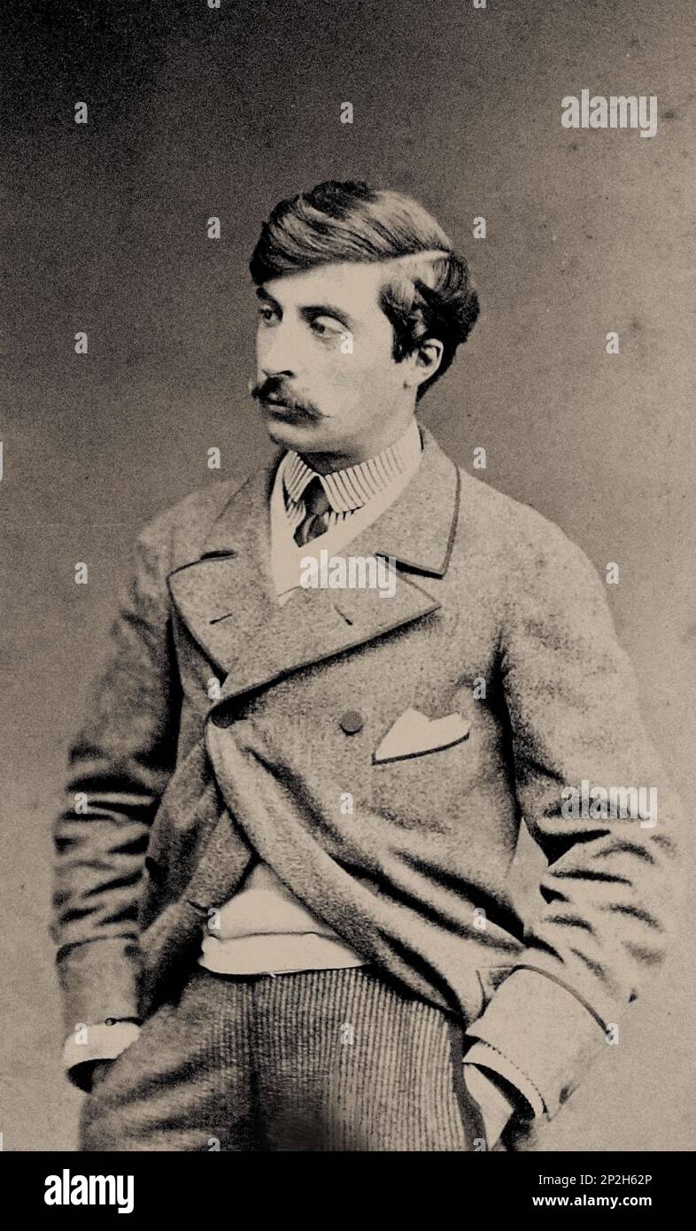 Portrait de l'artiste James Tissot (1836-1902) , entre 1864 et 1870. Collection privée. Banque D'Images