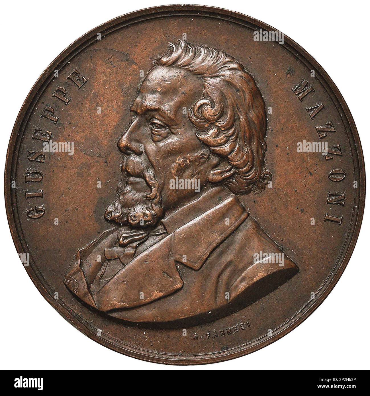 Giuseppe Mazzoni (Médaille commémorative) , 1897. Collection privée. Banque D'Images