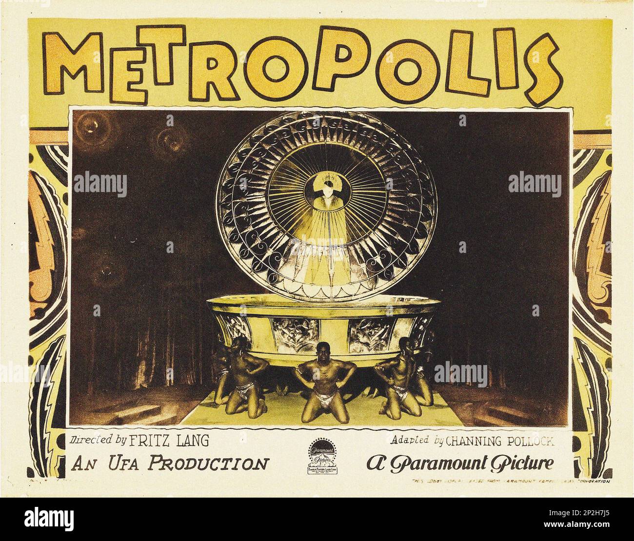 Carte du hall "Metropolis" par Fritz Lang, 1927. Collection privée. Banque D'Images