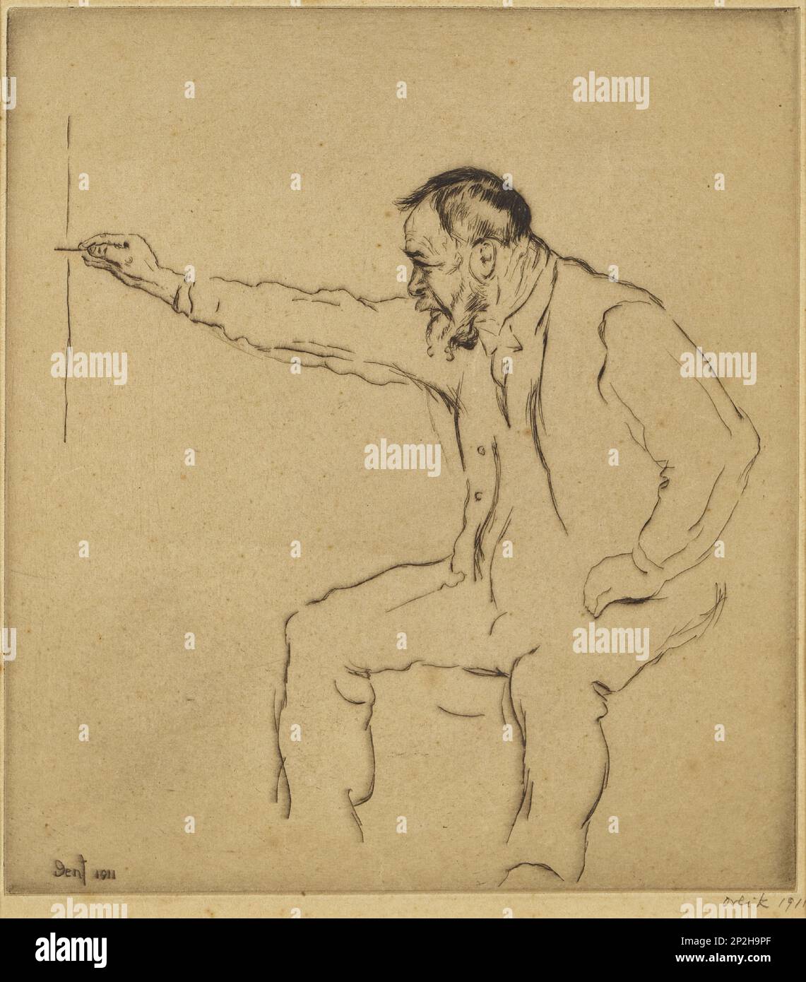 Ferdinand Hodler au chevalet, 1911. Collection privée. Banque D'Images