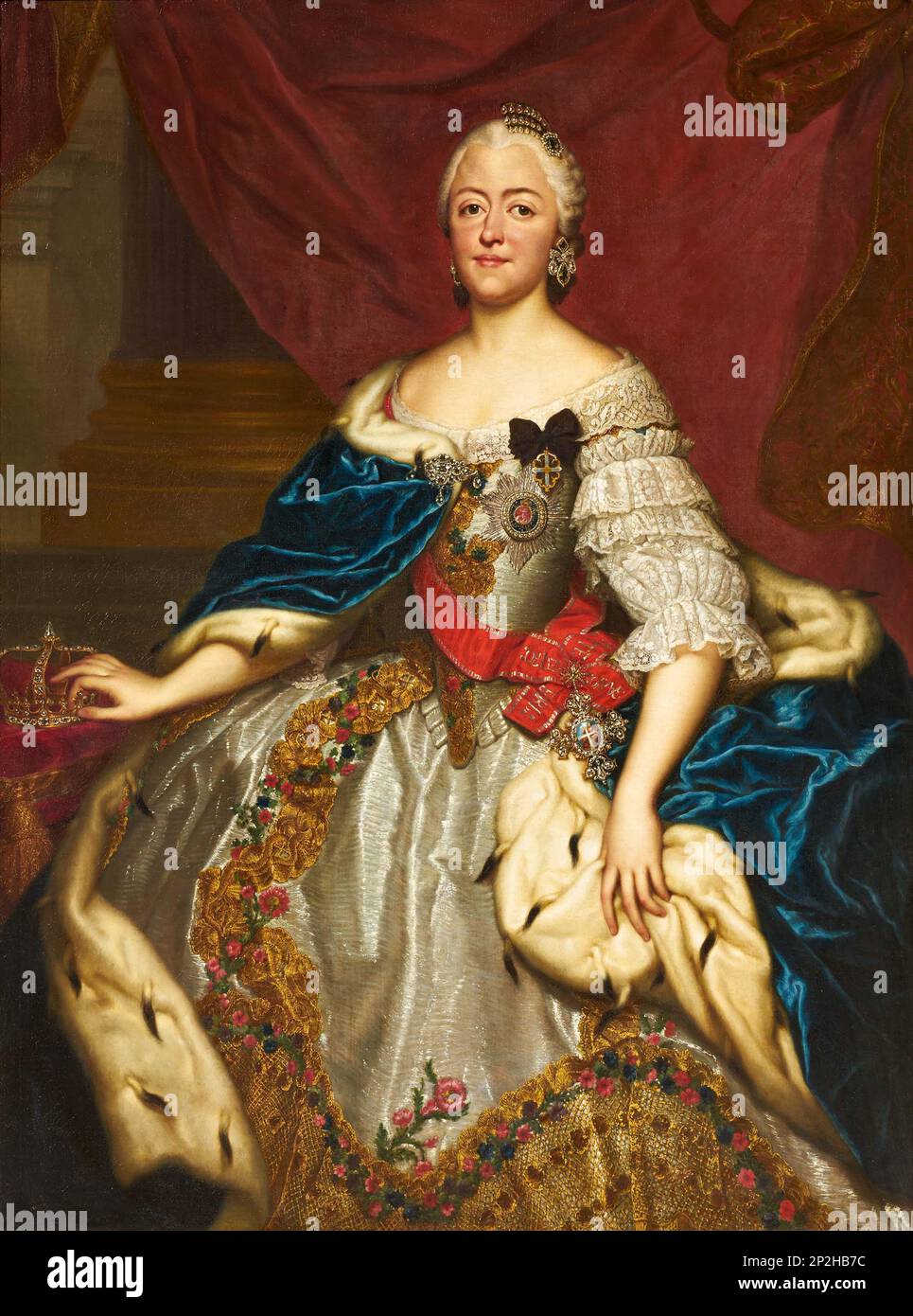 Portrait de la Duchesse Maria Antonia de Bavière, Electress de Saxe (1724-1780). Collection privée. Banque D'Images