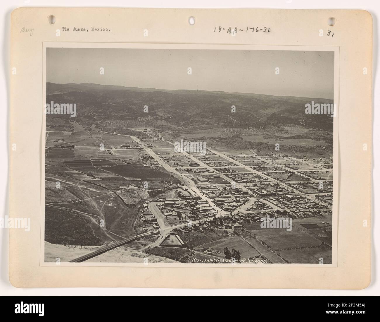 Mexique - TIA Juana, Photographie aérienne. Banque D'Images