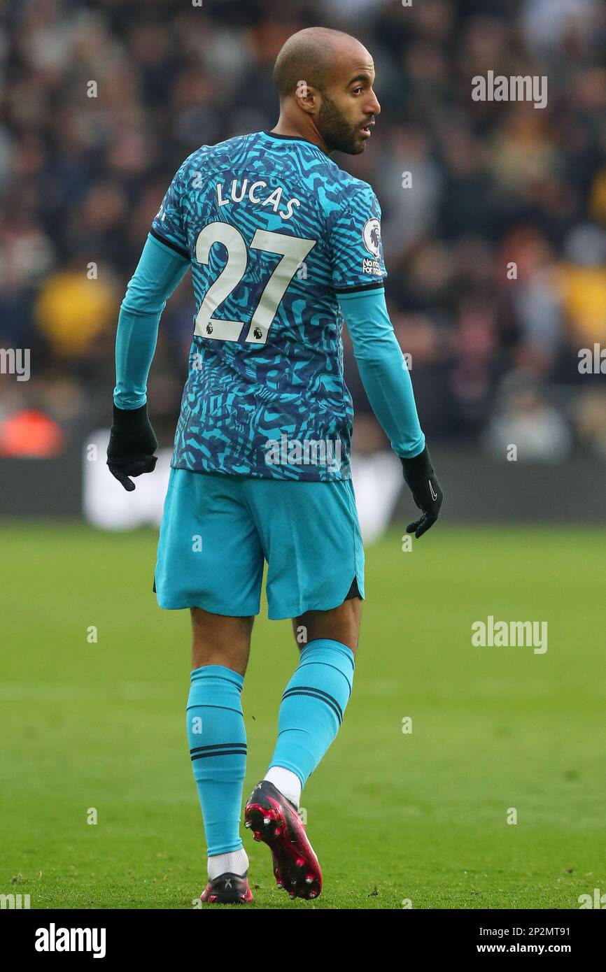 Wolverhampton, Royaume-Uni. 04th mars 2023. Lucas #27 de Tottenham Hotspur pendant le match de la Premier League Wolverhampton Wanderers vs Tottenham Hotspur à Molineux, Wolverhampton, Royaume-Uni, 4th mars 2023 (photo de Gareth Evans/News Images) à Wolverhampton, Royaume-Uni le 3/4/2023. (Photo de Gareth Evans/News Images/Sipa USA) Credit: SIPA USA/Alay Live News Banque D'Images