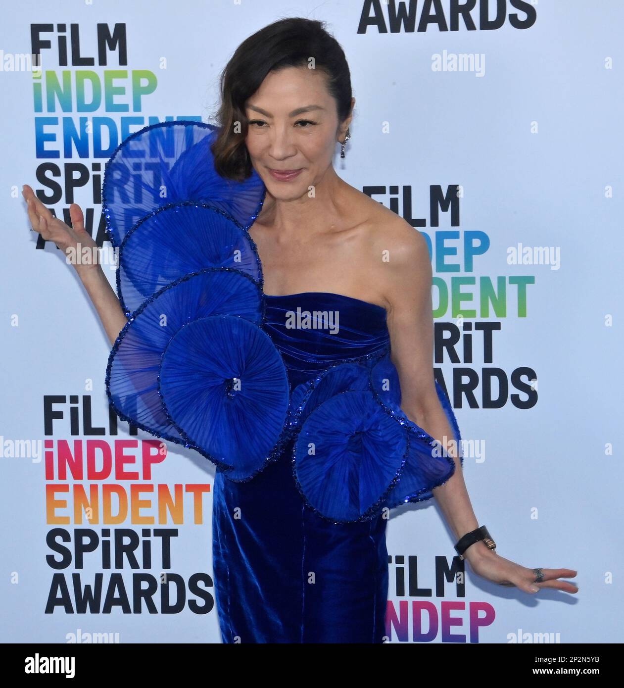 Santa Monica, États-Unis. 04th mars 2023. Michelle Yeoh participe aux Prix annuels de l'esprit indépendant du film 38th à Santa Monica, en Californie, samedi, à 4 mars 2023. Photo de Jim Ruymen/UPI crédit: UPI/Alay Live News Banque D'Images