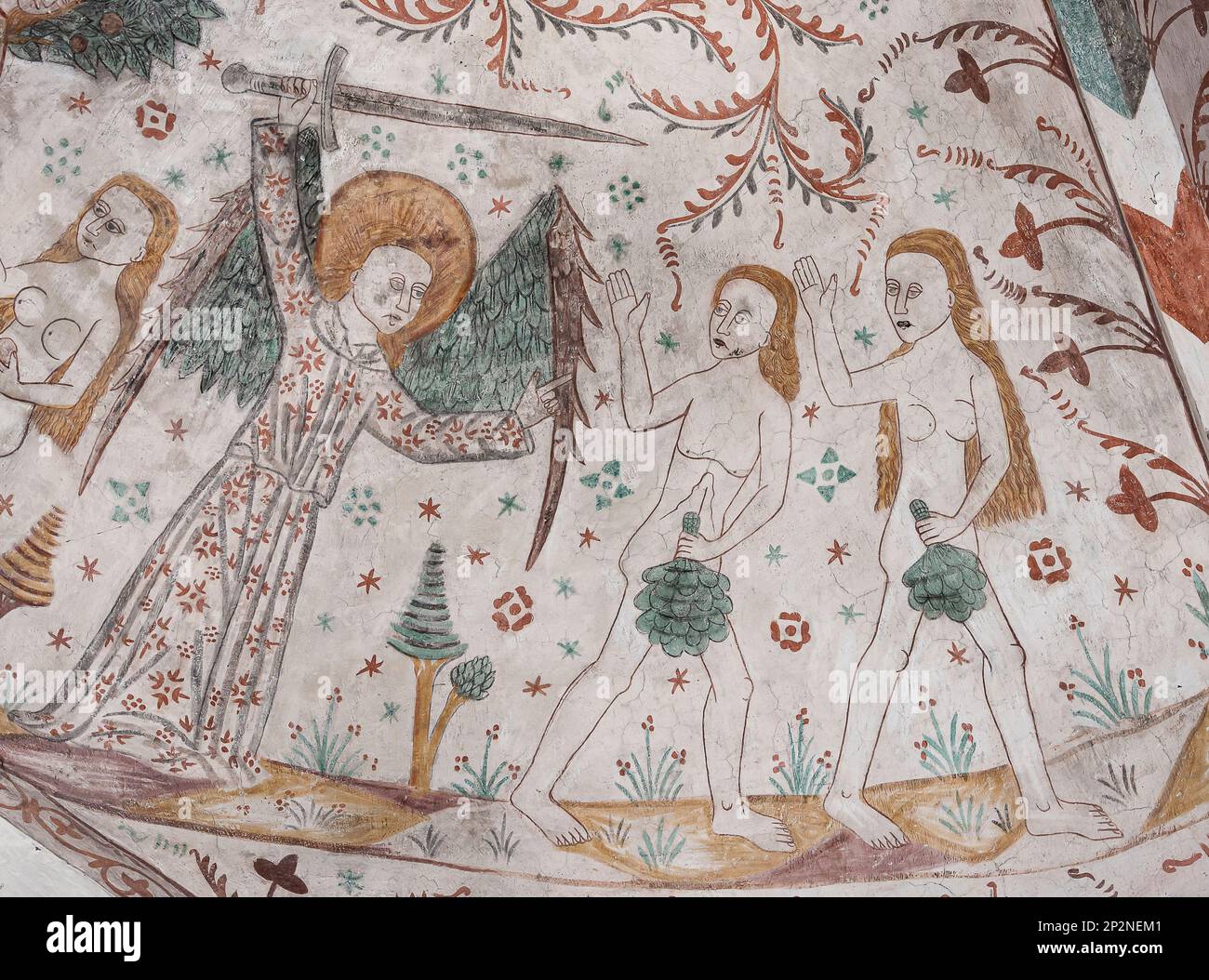 Expulsion of adam and eve from the garden of eden Banque de ...