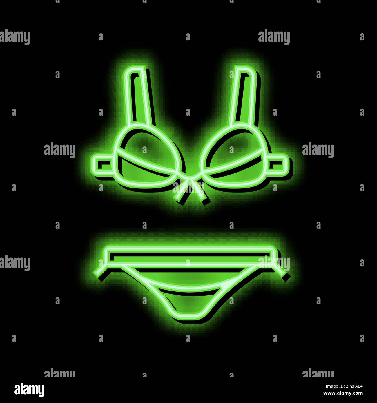 maillot de bain bikini fluo illustration de l'icône Illustration de Vecteur