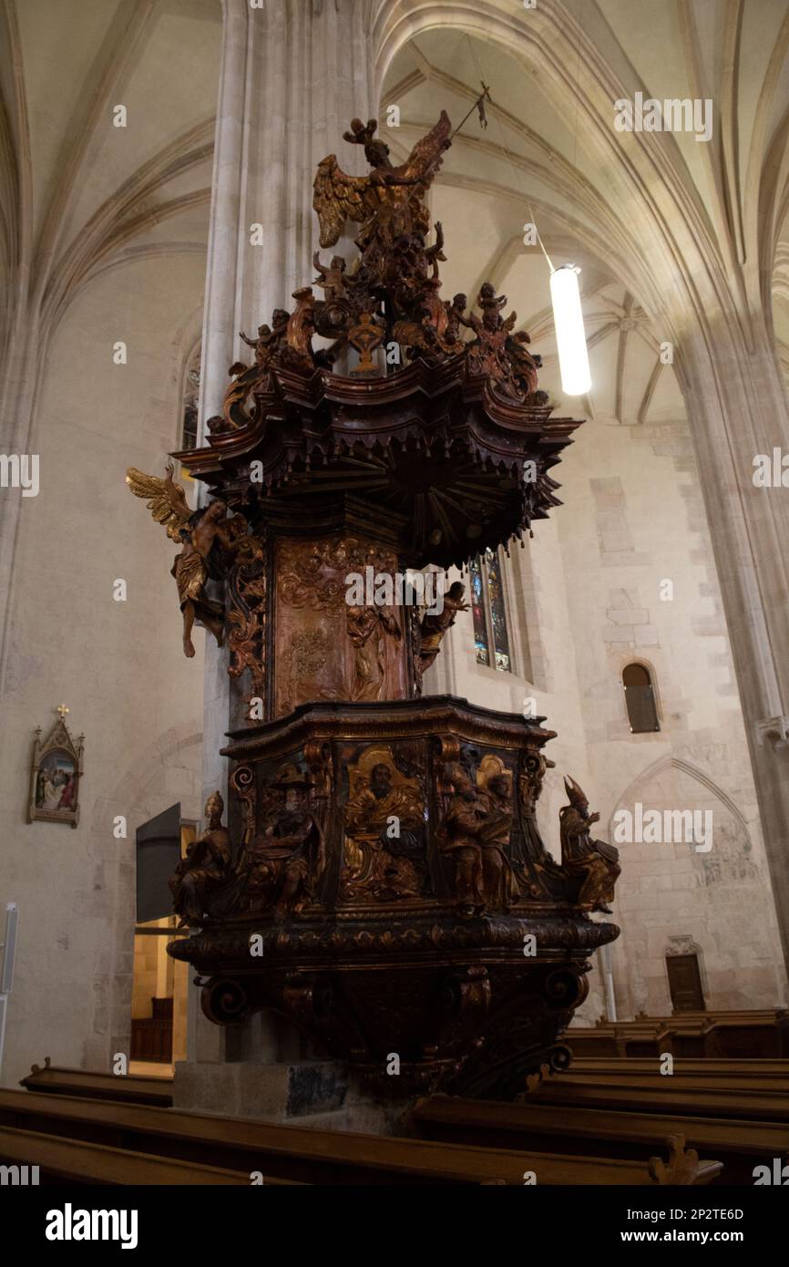 À l'intérieur de St. Cathédrale de Michael, Cluj-Napoca, Roumanie Banque D'Images