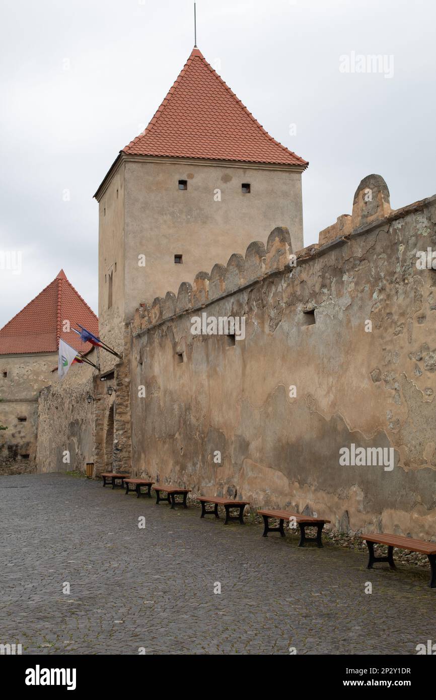 La Cetatea Rupea (forteresse de Rupea ou Citadelle) à Rupea, Roumanie Banque D'Images