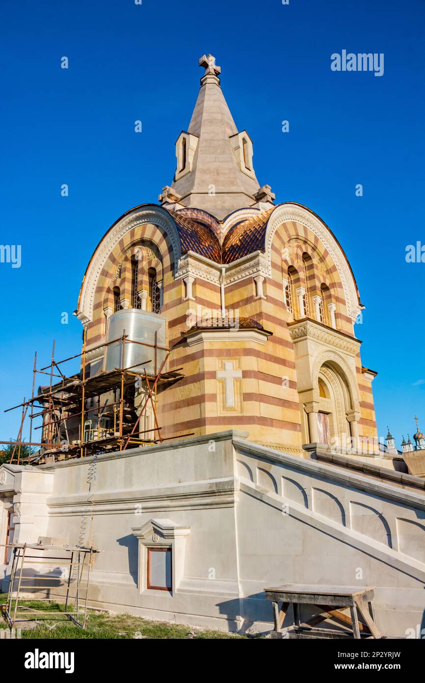 SERPUHOV, RUSSIE - AOÛT 2017 : monastère de Vysotsky (monastère de Vysotskiy). Monastère orthodoxe à Serpukhov. L'Église de la Toussaint Banque D'Images