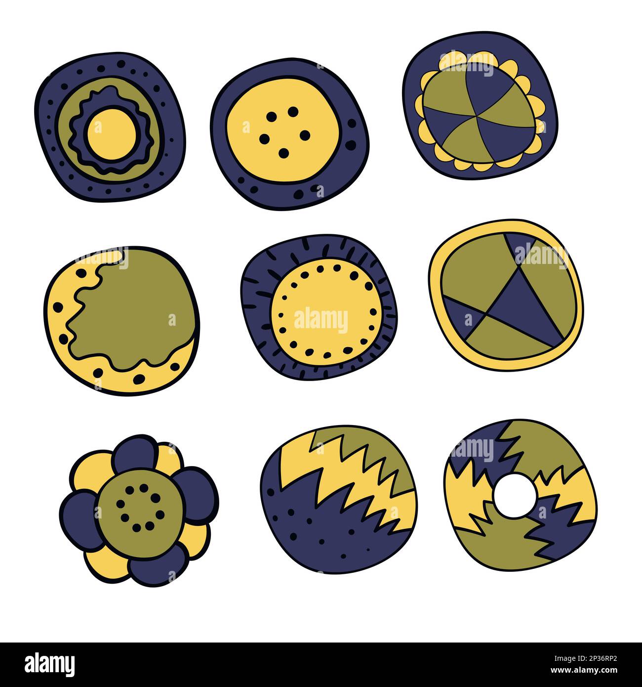 Icône de l'art aborigène géométrique. Décoration ethnique tribale arrondie. Afican, motiph. australien. Peinture de points. Illustration vectorielle, modèle pour Illustration de Vecteur