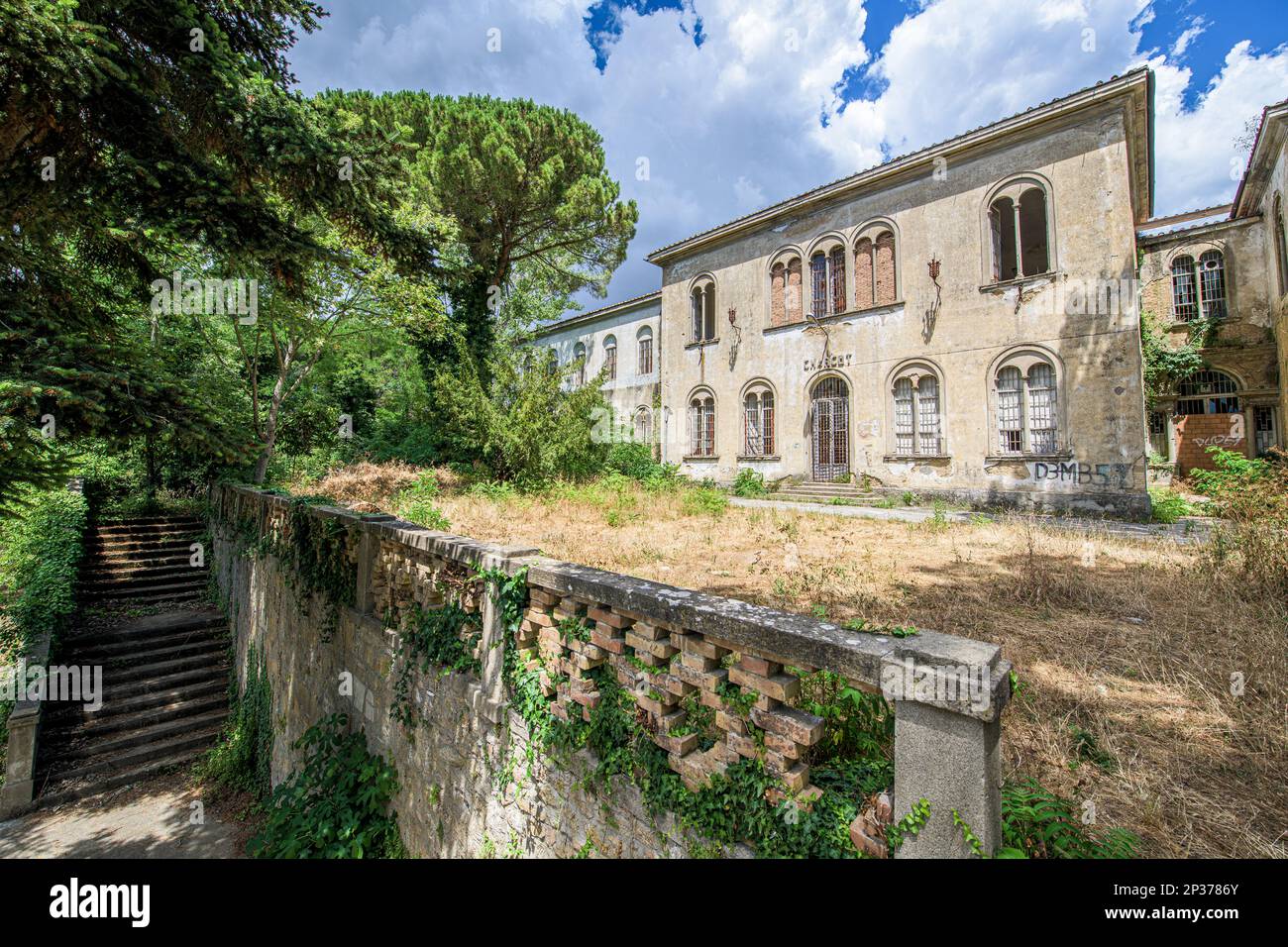 L'asile lunatique de Volterra délabré Banque D'Images