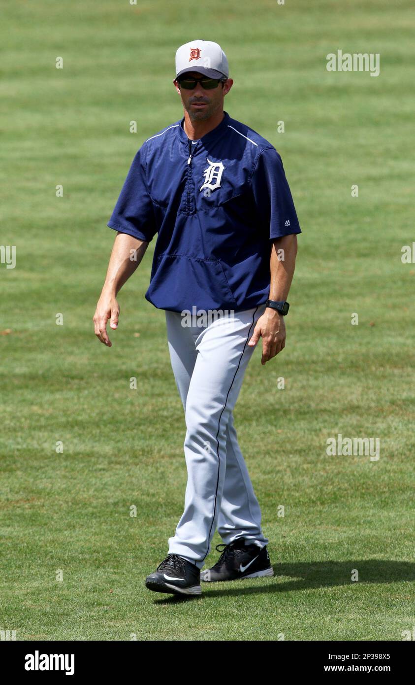 Apr 1, 2015: Kissimmee, FL, USA; Houston Astros left fielder Evan Gattis  (11) waits for the pitch during a spring training game against the Detroit  Tigers at Osceola County Stadium. Houston defeated