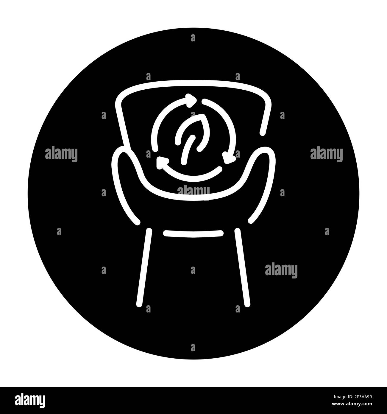 Icône de ligne du fauteuil ECO. Pictogramme pour page Web Illustration de Vecteur