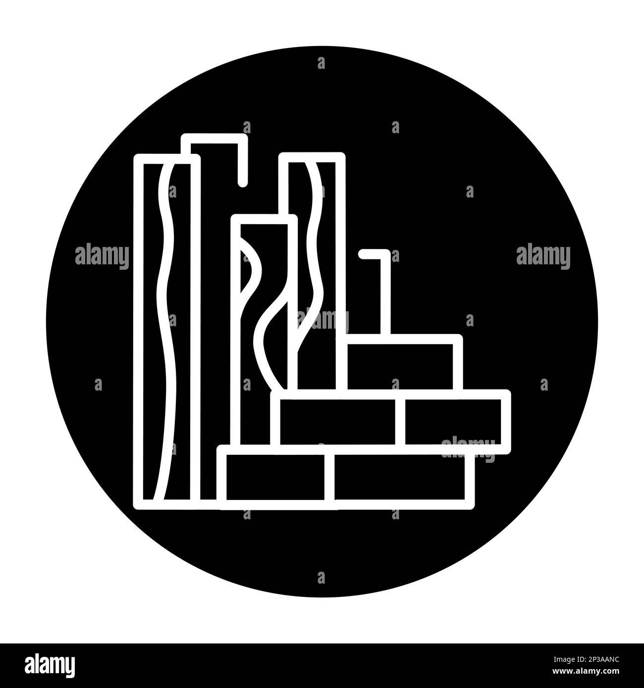 Icône de la ligne du matériau de construction ECO. Pictogramme pour page Web Illustration de Vecteur