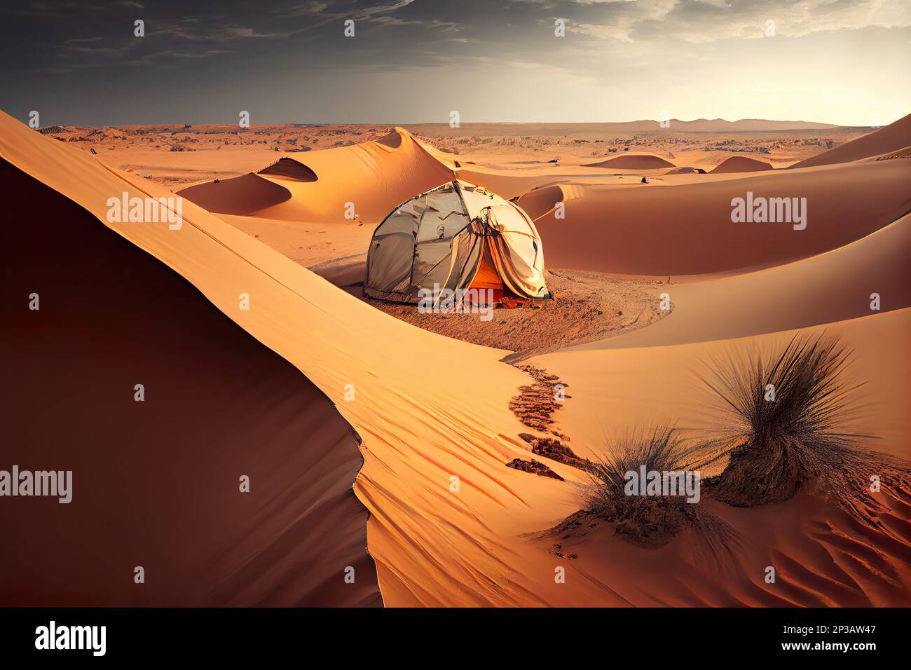 Tente du désert expérience de camping à Dubaï et au MoyenOrient