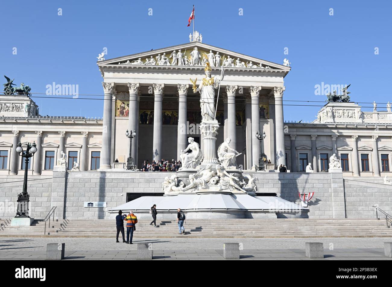 Vienne, Autriche. Le Parlement autrichien Banque D'Images