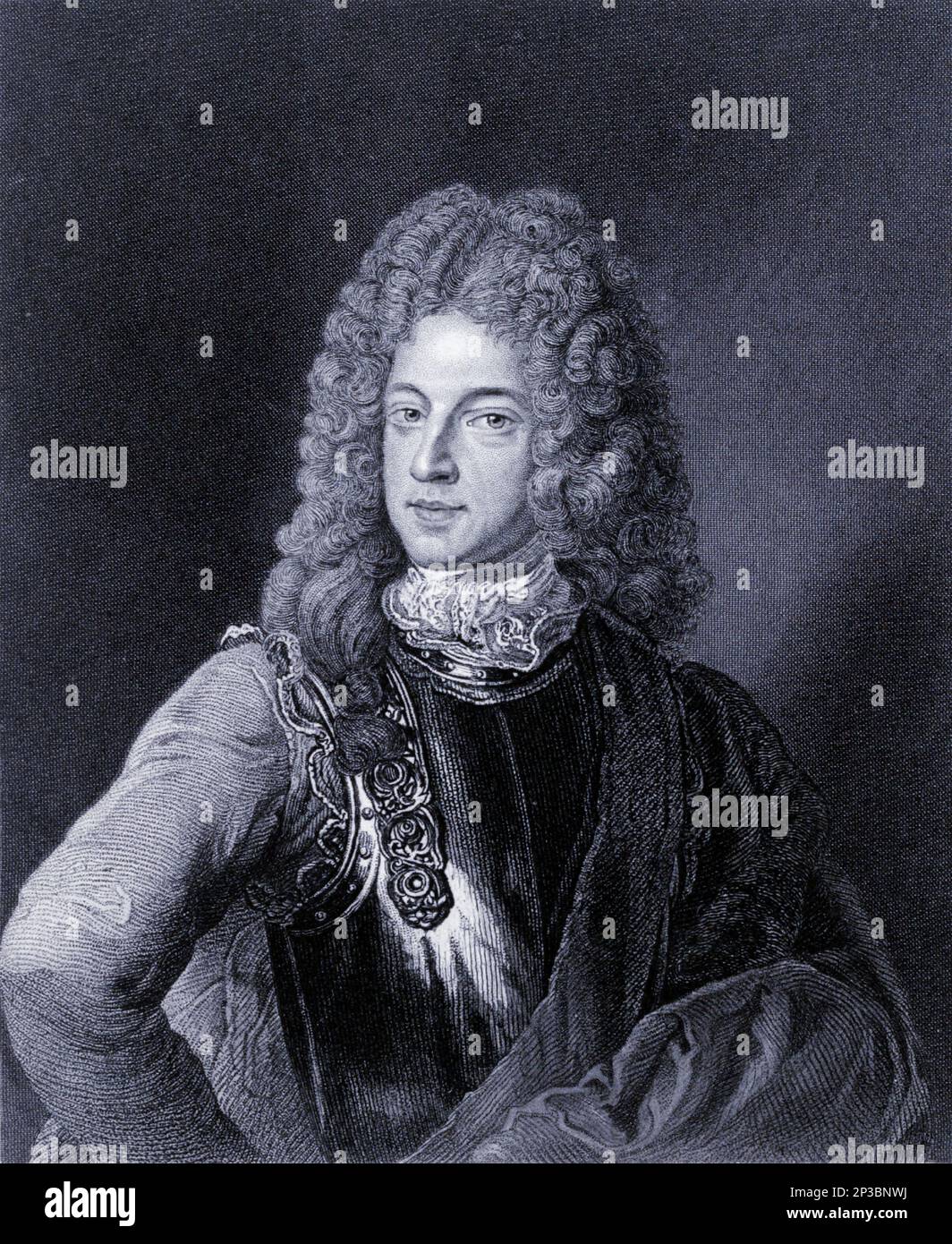 James Stuart le Chevalier de St. George dans le livre « A history of the Scottish Highlands, Highland clans and Highland régiments » Volume 1 par MacLauchlan, Thomas, 1816-1886; Wilson, John, 1785-1854; Keltie, John Scott, sir, 1840-1927 Date de publication 1875 éditeur Edinburgh ; London : A. Fullarton Banque D'Images