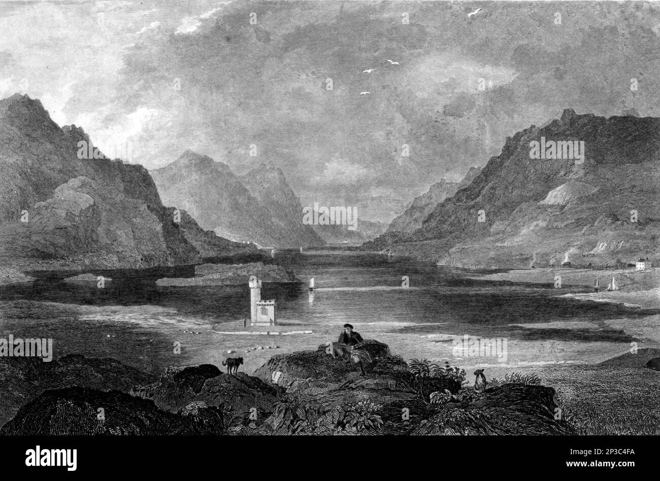 Le Loch Shiel (gaélique écossais : Loch Seile) est un loch d'eau douce situé à 20 kilomètres (12 miles) à l'ouest de fort William dans la région de Highland council en Écosse. Avec 28 kilomètres (17+1⁄2 mi) de long, c'est le plus long loch d'Écosse, 4th Et est le plus long à avoir conservé un écoulement naturel sans aucune régulation de son niveau d'eau, du livre ' A history of the Scottish Highlands, Highland clans and Highland régiments ' Volume 1 par MacLauchlan, Thomas, 1816-1886; Wilson, John, 1785-1854; Keltie, John Scott, sir, 1840-1927 Date de publication 1875 éditeur Edinburgh ; London : A. Fullarton Banque D'Images